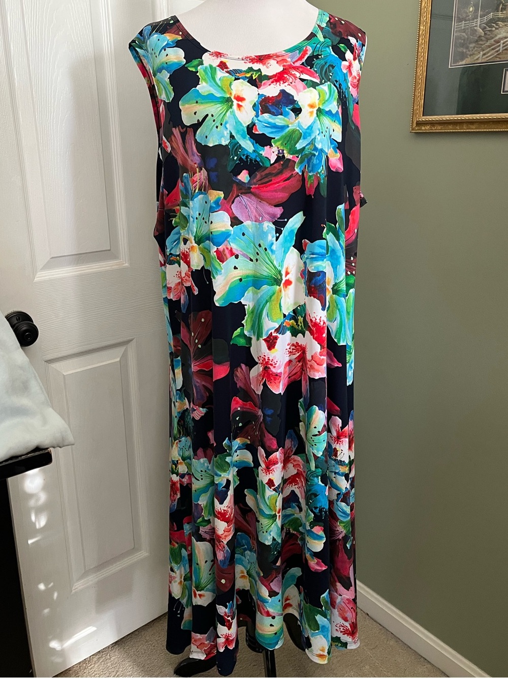 Attitudes by Renee Tropical Floral Dress Size 3XP